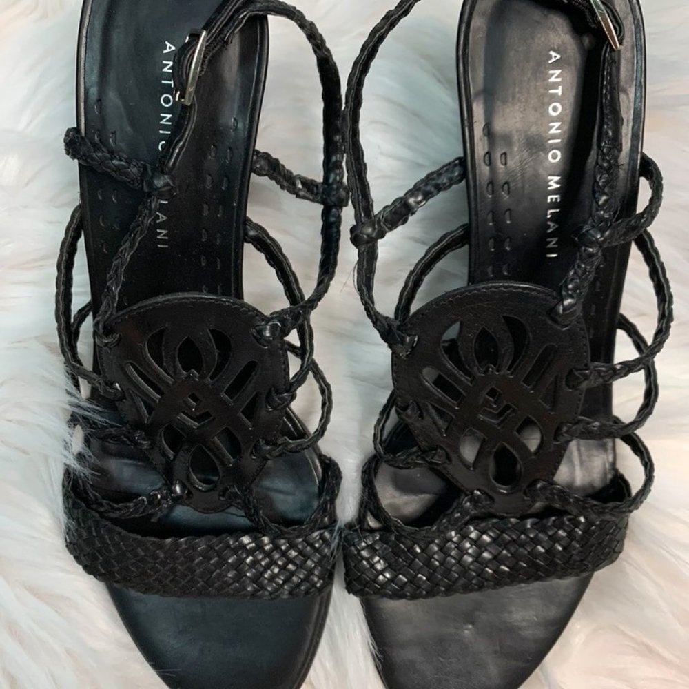 NWOT Antonio Melani braided wedge heel sandals
